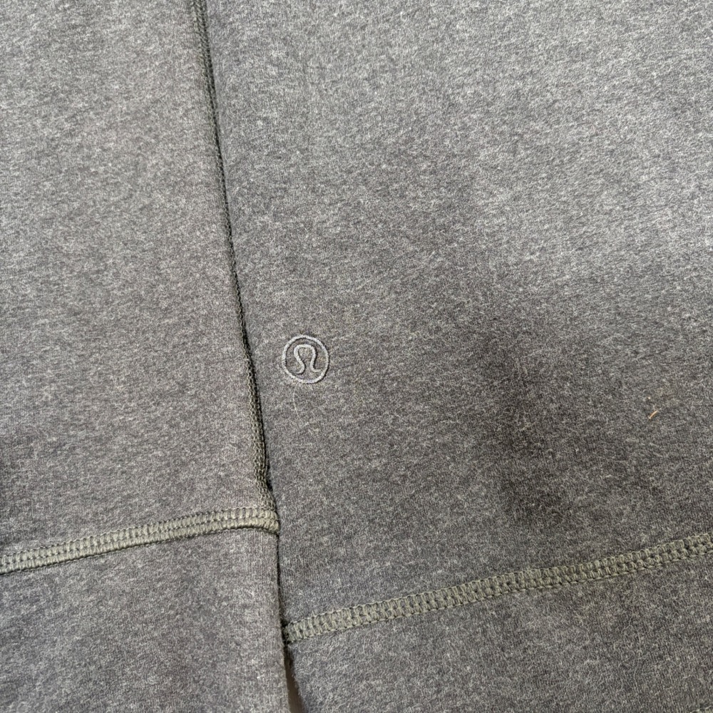 Lululemon Mens XXL Heathered Grey Full Zip Athletic Hoodie Thumbholes Jacket A6 - Picture 9 of 9